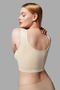 Women's Beige Breast Gathering Corset with Thick Straps Bustier - 5