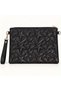 Women's Silver Star Patterned Quilted Bag and Card Holder Set, Evening Dress Clutch Bag with Gold Chain Strap, Black Silver Champagne Gold Powder Color Options Combination Set with Bracelet Gift - 3