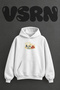 Persian Architecture Design Pre-Printed Oversize White Hooded Sweatshirt