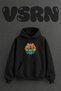 Bocek Art Design Pre-Printed Oversize Black Hooded Sweatshirt
