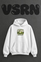 Big Frog Energy Design Pre-Printed Oversize White Hooded Sweatshirt