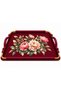 Colorido Gold Detailled Flower-Patterned Serving Tray with Handle – Stylish Decorative Tea, Coffee and Breakfast Presentation Tray 38 X 33 cm