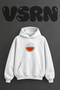 Palestine Watermelon Design Pre-Printed Oversize White Hooded Sweatshirt