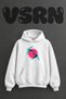 Swallows Sunset Design Pre-Printed Oversize White Hooded Sweatshirt
