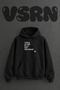 Motivational Quote_1 Design Pre-Printed Oversize Black Hooded Sweatshirt