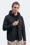 Centra Men's Fleece-Lined Wind and Water-Resistant Softshell Black Jacket & Coat - 6
