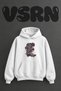 Street Art Cowboy Boot Design Pre-Printed Oversize White Hooded Sweatshirt