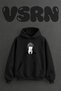 Light Yagami Design Pre-Printed Oversize Black Hooded Sweatshirt