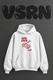 Sushi Lover Design Pre-Printed Oversize White Hooded Sweatshirt