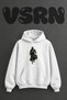 Zoro One Piece Design Pre-Printed Oversize White Hooded Sweatshirt