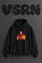 Michael Jackson Design Pre-Printed Oversize Black Hooded Sweatshirt