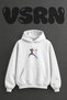 Archer Watercolor Design Pre-Printed Oversize White Hooded Sweatshirt