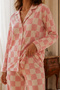 Women's Pink Buttoned Comfortable Fit Pajama Set - 3