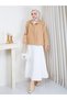 Women's Button Detailed Waterproof Seasonal Short Trench Coat Jacket - 3