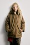Plush Detailed Zippered Hooded Parka for Girls H6333A826Au