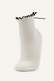 Women's Ruffled Ribbon Detailed 2-Piece Cotton Socks I6674Axns - 2
