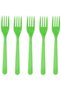 Special Production Table Layout Invitation Catering Plastic Forks 25 Pieces Green - 2