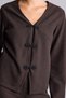 Regular Fit V-Neck Basic Cardigan with Brit Detail H7769Ax26Au - 4