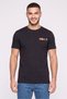 Men Crew Neck Short Sleeve Brand Logo T-Shirt, Black