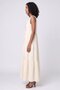 Women Plain Maxi Dress, Cream - 3