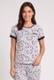 Women 2 Pcs Allover Print Top And Bottom Pajama Set, Multicolor - 2