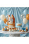 Foil Balloon Bluey Bing0 48X66 cm Birthday Party Decoration Blue Character Balloon - 6