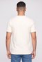 Men Crew Neck Short Sleeve Brand Logo T-Shirt, Cream - 4