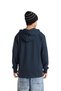 Men's Navy Blue Basic Hood Zip Young Sweatshirt - 2