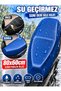 Blue Motorcycle Saddle Protector Cover Waterproof Flexible Leather Look Seat Cover