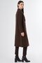 Knitted Detailed Wool Coat Brown - 6
