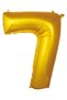 Premium Celebration Detail Party Decoration Birthday 7- Number 34 Pearl Gold Color Balloon 76 cm - 2
