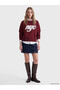 Quality Parts Printed Loose Fit Women's Thick Sweatshirt from Çelebi Store - 2