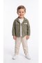 Pocket Detailed Buttoned Boys' Shirt-T-Shirt-Pants Set