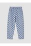 Esvab • Modern & Distinctive Baggy Fit Checkered Embroidered Boys' Jean Pants