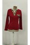 Women's Long Sleeve V-Neck Camisole Blouse - 4