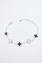 Glb-stl41414 vc yonca bracelet - black - 2
