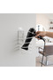 Self-Adhesive White Hair Dryer Holder and Hanger - No Drilling Blow Dryer Stand Organizer - 3