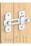 White 90 Degree Sliding Barn Door Lock,Stainless Steel Safety Gate Latch for Cabinets,Bathroom and Garden