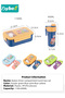 Portable Kids Bento Box Set, Children Lunch Box with Water Bottle for School, Snack Containers for Travel, 3 Compartments Meal Prep Removable Divider, BPA Free, Microwave & Dishwasher Safe - 8
