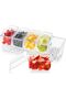 Chilled Serving Tray with 5 Removable Containers and Lids,Condiment Caddy with Ice Chamber for Salad,Fruit,and Taco Bar