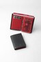Genuine Leather Vertical Slim Men's Wallet Black/Red - 13710 - 4