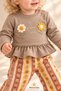 Baby Girl Set Floral Patterned Top and Bottom Seasonal 2-Piece Set 6 9 12 18 Months - 3