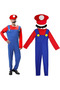 Mario Costume Luigi Costume Set, Luigi Costume, Cosplay Costume, Mario and Luigi Costume, Super Bros Cosplay Costumes, Women's Men's Outfit for Christmas, Carnival, Fancy Dress