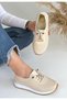 Tone Beige Skin Lace-Up Sneakers