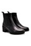 Genuine Leather Women's Heeled Boots Black 25021503K