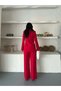 Stand-Up Collar Button-Detail Jacket and Pants Set - 7