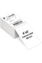 4" x 6" Direct Thermal Shipping Labels,500 Count,Fanfold Perforated White Mailing Labels,Permanent Adhesive