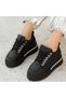 Lulu Black Leather Lace-Up Sneakers - 4