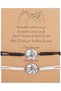 2 Piece Basketball Braided Cord Bracelet Set,Adjustable Handmade Team Charm Jewelry for Boys and Girls,Black and White