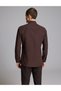 Dark Brown Slim Fit Long Sleeve Shirt 50333800-Vr084 - 6